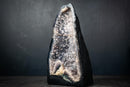 Rare Agate Geode with Snowball Botryoidal Quartz & Sparkling Druzy – Natural Amethyst Crystal Cathedral (10 Lb - 11 In) - E2D Crystals & Minerals