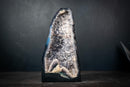 Rare Agate Geode with Snowball Botryoidal Quartz & Sparkling Druzy – Natural Amethyst Crystal Cathedral (10 Lb - 11 In) - E2D Crystals & Minerals