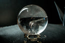 AAA Water-Clear Quartz Sphere with Vivid Natural Rainbows – Rainbow Generator Crystal Ball from Diamantina, Brazil (92 mm | 2.1 lb) - E2D Crystals & Minerals