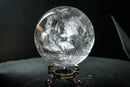 High-Grade Water-Clear Quartz Sphere with Natural Rainbows – Diamantina Crystal Ball - E2D Crystals & Minerals