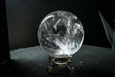 High-Grade Water-Clear Quartz Sphere with Natural Rainbows – Diamantina Crystal Ball - E2D Crystals & Minerals