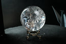 High-Grade Water-Clear Quartz Sphere with Natural Rainbows – Diamantina Crystal Ball - E2D Crystals & Minerals