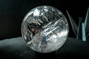 Large Water-Clear Quartz Sphere with Vivid Rainbows – Natural High-Grade Diamantina Crystal Ball (5 In, 5.3 Lb.) - E2D Crystals & Minerals