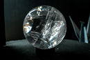 Large Water-Clear Quartz Sphere with Vivid Rainbows – Natural High-Grade Diamantina Crystal Ball (5 In, 5.3 Lb.) - E2D Crystals & Minerals