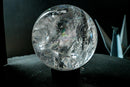Large Water-Clear Quartz Sphere with Vivid Rainbows – Natural High-Grade Diamantina Crystal Ball (5 In, 5.3 Lb.) - E2D Crystals & Minerals