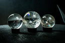 Set of 3 Water-Clear Lemurian Quartz Spheres – AAA-Grade – Natural Crystal Ball Wholesale Lot (1.2 lb) - E2D Crystals & Minerals