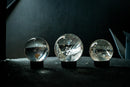 Set of 3 Water-Clear Lemurian Quartz Spheres – AAA-Grade – Natural Crystal Ball Wholesale Lot (1.2 lb) - E2D Crystals & Minerals