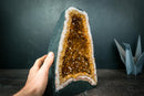 Deep Orange Citrine Geode – Citrine Crystal Cathedral, Abundance & Merchant Stone (15.5 lb | 11 In.) - E2D Crystals & Minerals