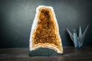 Deep Orange Citrine Geode – Citrine Crystal Cathedral, Abundance & Merchant Stone (15.5 lb | 11 In.) - E2D Crystals & Minerals