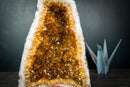 Deep Orange Citrine Geode – Citrine Crystal Cathedral, Abundance & Merchant Stone (15.5 lb | 11 In.) - E2D Crystals & Minerals