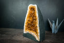 Deep Orange Citrine Geode – Citrine Crystal Cathedral, Abundance & Merchant Stone (15.5 lb | 11 In.) - E2D Crystals & Minerals