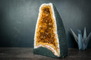 Deep Orange Citrine Geode – Citrine Crystal Cathedral, Abundance & Merchant Stone (15.5 lb | 11 In.) - E2D Crystals & Minerals