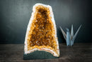Deep Orange Citrine Geode – Citrine Crystal Cathedral, Abundance & Merchant Stone (15.5 lb | 11 In.) - E2D Crystals & Minerals