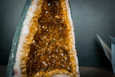 Deep Orange Citrine Geode – Citrine Crystal Cathedral, Abundance & Merchant Stone (15.5 lb | 11 In.) - E2D Crystals & Minerals