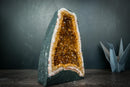Deep Orange Citrine Geode – Citrine Crystal Cathedral, Abundance & Merchant Stone (15.5 lb | 11 In.) - E2D Crystals & Minerals
