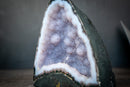 Rare Blue Lace Agate Geode with Baby Blue Galaxy Amethyst Druzy & Botryoidal Crystal Formations (3.1 Kg - 6.7 lb) - E2D Crystals & Minerals