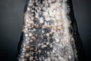 Rare Agate Geode with Snowball Botryoidal Quartz & Sparkling Druzy – Natural Amethyst Crystal Cathedral (10 Lb - 11 In) - E2D Crystals & Minerals