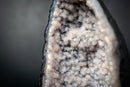 Rare Agate Geode with Snowball Botryoidal Quartz & Sparkling Druzy – Natural Amethyst Crystal Cathedral (10 Lb - 10.5 In) - E2D Crystals & Minerals
