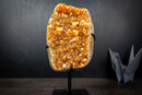 Golden Orange Citrine Crystal Cluster with Botryoidal Rosettes & Sparkling Galaxy Druzy | 10 lbs