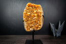Golden Orange Citrine Crystal Cluster with Botryoidal Rosettes & Sparkling Galaxy Druzy | 10 lbs