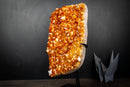 Large Golden Orange Citrine Crystal Cluster – AAA-Grade Druzy Specimen on Stand (19 lb | 8.55 kg)