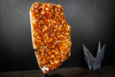 Large Golden Orange Citrine Crystal Cluster – AAA-Grade Druzy Specimen on Stand (19 lb | 8.55 kg)