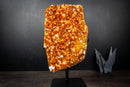 Large Golden Orange Citrine Crystal Cluster – AAA-Grade Druzy Specimen on Stand (19 lb | 8.55 kg)