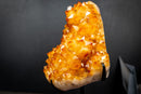 Golden Citrine Crystal Flower Cluster on Stand – Deep Yellow Druzy Specimen (7.3 lb | 3.3 kg)