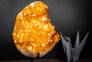 Golden Citrine Crystal Flower Cluster on Stand – Deep Yellow Druzy Specimen (7.3 lb | 3.3 kg)