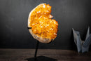 Golden Citrine Crystal Flower Cluster on Stand – Deep Yellow Druzy Specimen (7.3 lb | 3.3 kg)