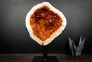 AAA-Grade, All-Natural Wood Citrine Geode with Sparkling Orange Crystal Points (9.6 lb | 4.4 kg)