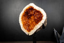AAA-Grade, All-Natural Wood Citrine Geode with Sparkling Orange Crystal Points (9.6 lb | 4.4 kg)