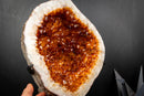 AAA-Grade, All-Natural Wood Citrine Geode with Sparkling Orange Crystal Points (9.6 lb | 4.4 kg)