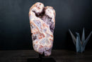 Pink Amethyst Geode with Druzy and Rare Red Inclusions in Quartz – AA Super Extra Rose Amethyst – 1.9 kg (4.1 lb)