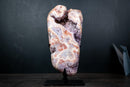 Pink Amethyst Geode with Druzy and Rare Red Inclusions in Quartz – AA Super Extra Rose Amethyst – 1.9 kg (4.1 lb)