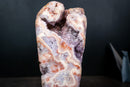 Pink Amethyst Geode with Druzy and Rare Red Inclusions in Quartz – AA Super Extra Rose Amethyst – 1.9 kg (4.1 lb)