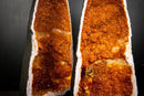 Large Pair of AAA Citrine Cathedral Geodes – Fiery Orange Crystal Druzy, Super Extra Collector Specimens (102 lb | 46 kg)