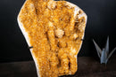 Natural Orange Citrine with Stalactite Rosettes And Calcite Flowers - 5.7 Kg - 12.6 lb