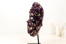 AAA-Grade Brazilian Amethyst Cluster with Rare Cristobalite Inclusions – Deep Saturated Purple Collector Specimen (7.5 Lb - 3.4 Kg)