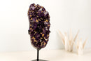 AAA-Grade Brazilian Amethyst Cluster with Rare Cristobalite Inclusions – Deep Saturated Purple Collector Specimen (7.5 Lb - 3.4 Kg)
