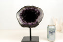 Deep Purple Amethyst Geode with Polished Agate Border & Natural Goethite Inclusions – High-Grade Brazilian Crystal (14 lb)