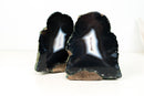 Rare Pair of Natural Black Lace Agate Geodes with White Agate Centers – Undyed Brazilian Collector Specimens (5180g - 11.4 lb)