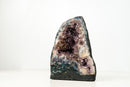 Rare Natural Agate Geode with Purple Amethyst & Scenic Mineral Formations
