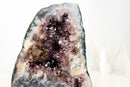 Rare Natural Agate Geode with Purple Amethyst & Scenic Mineral Formations