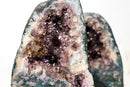 Rare Pair of Agate Geodes – Intact Formations with Purple Amethyst & Natural Landscape Patterns (9.9 Kg - 22 lb)