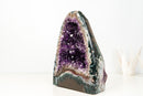 Small High-Grade Natural Amethyst Geode – Gemmy Violet Druzy, Agate Matrix & Stalactite Formation, 100% Natural / No Cement