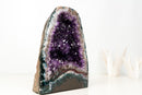 Small High-Grade Natural Amethyst Geode – Gemmy Violet Druzy, Agate Matrix & Stalactite Formation, 100% Natural / No Cement