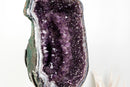 Rare Brazilian Amethyst Geode with Crown Formation – Gemmy Violet AAA Crystal on 360 Custom Stand (Large Size: 20.1 In - 60.2 Lb)