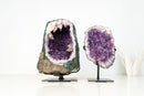 Intact Brazilian Amethyst Geode with Calcite Formations – Natural Collector Specimen, No Cement (10 In - 18.1 Lb)