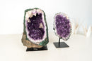 Intact Brazilian Amethyst Geode with Calcite Formations – Natural Collector Specimen, No Cement (10 In - 18.1 Lb)